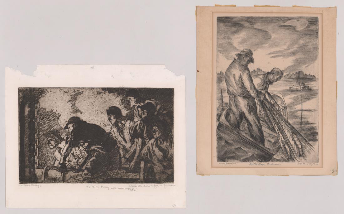 Two Signed Etchings by W. Sanger & A. S. Covey (1 of 1)