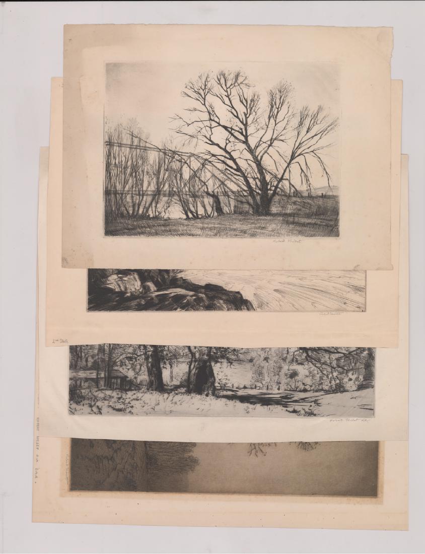 Four Robert Hogg Nisbet Signed Etchings (1 of 5)