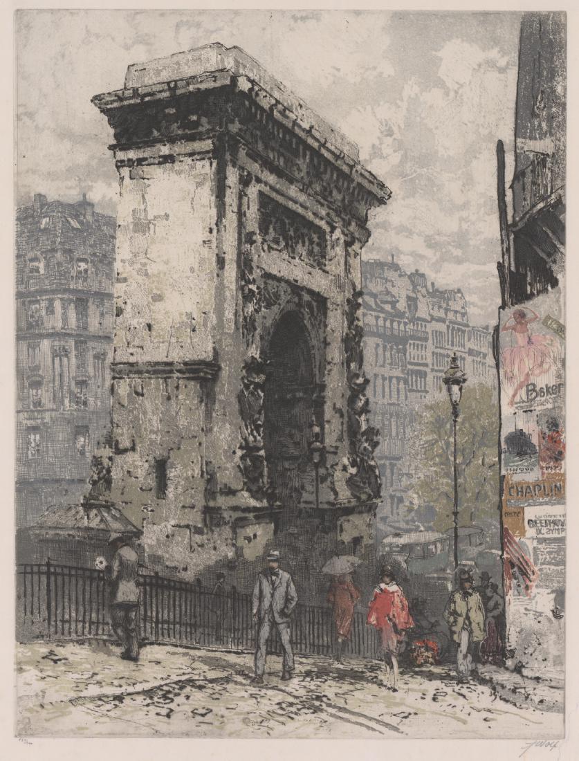 Franz Xaver Wolf Colored Etching (1 of 5)