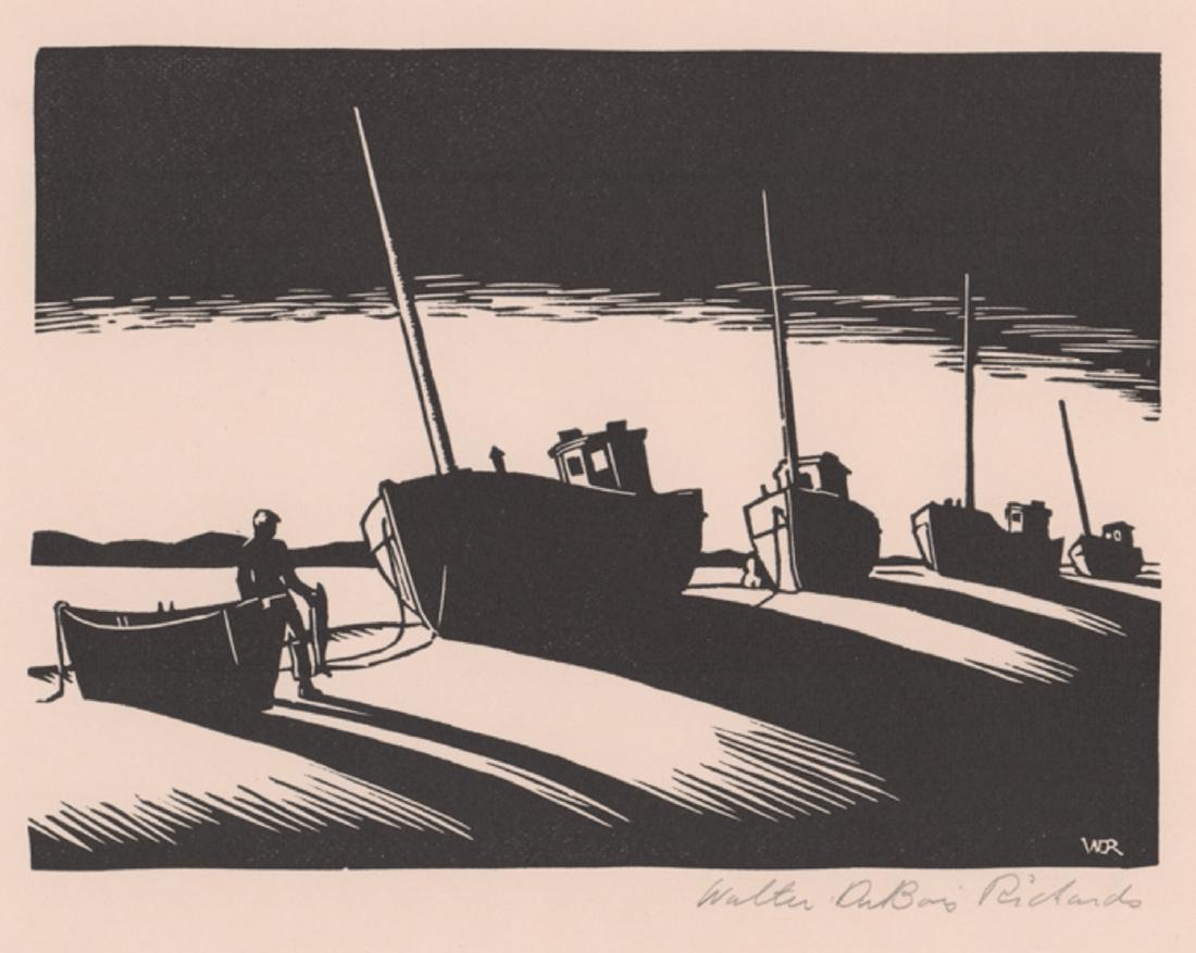 Walter DuBois Richards Signed Woodblock Print (1 of 2)