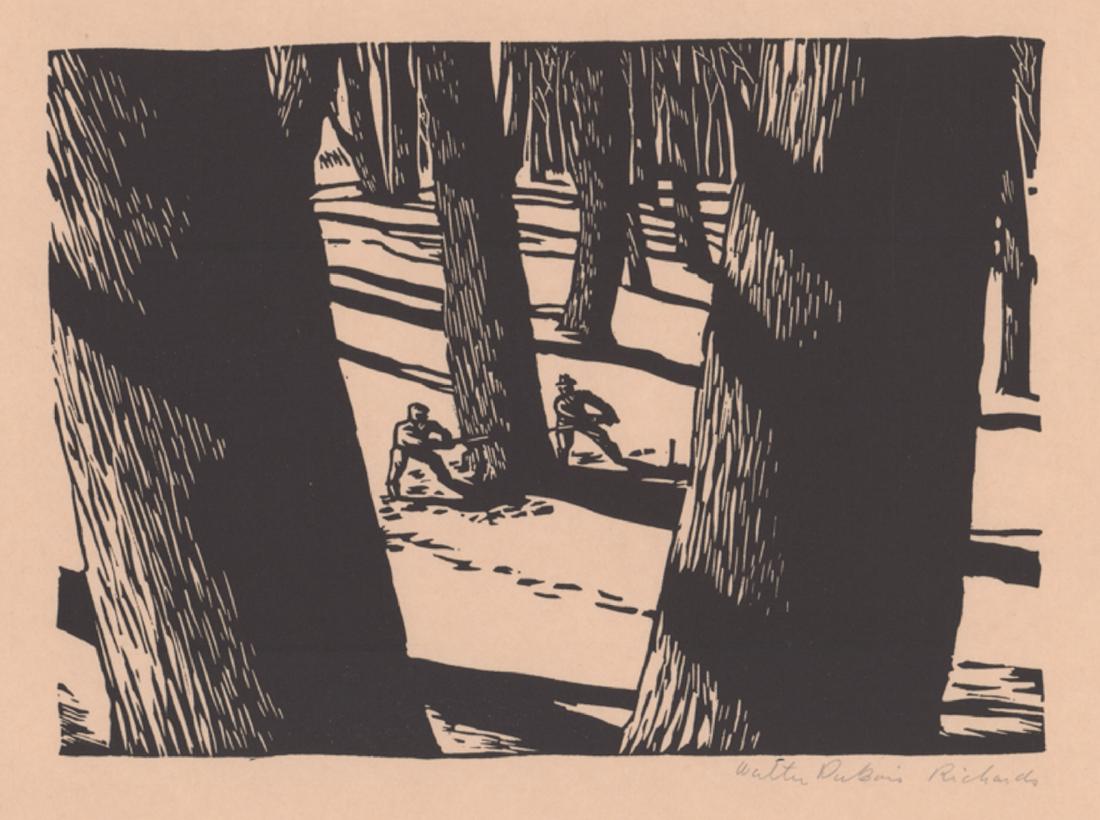 Walter DuBois Richards Signed Linocut (1 of 2)