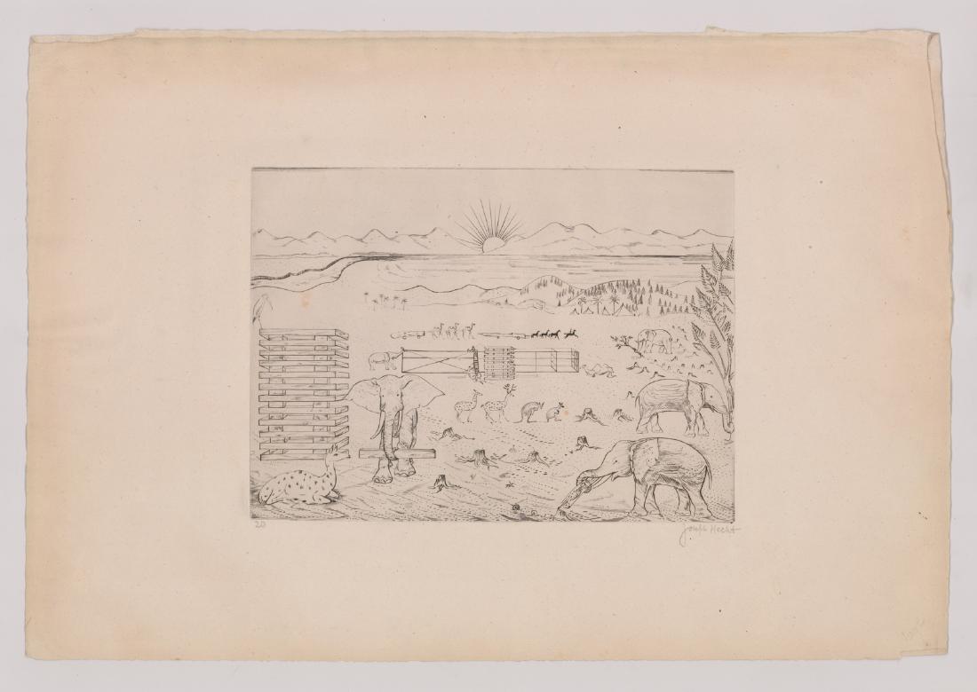 Four Joseph Hecht Signed Etchings (1 of 4)
