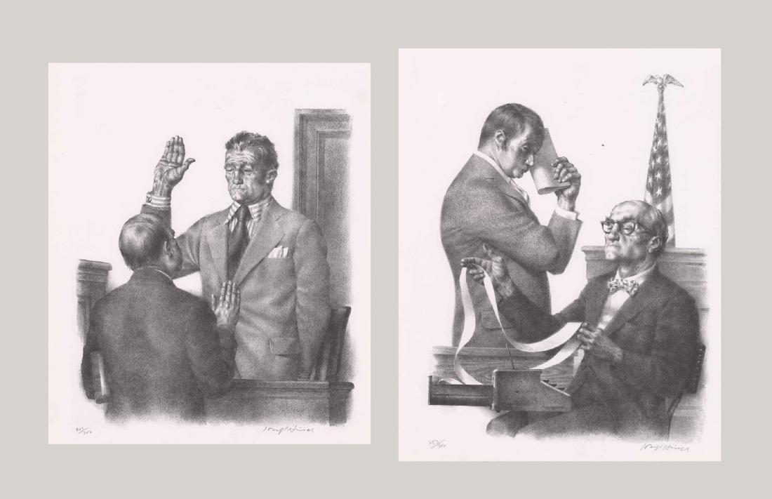 Two Joseph Hirsch Signed Lithographs (1 of 11)