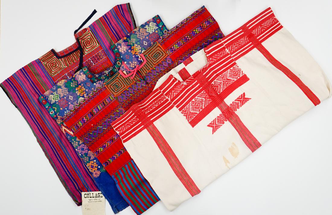 Four Pieces Hand Embroidered Central American: Four pieces of Central American hand embroidered clothing. Formerly in the collection of the Collage Gallery, Bigfork, Montana. We ship all items from this auction in-house and gladly combine shipping