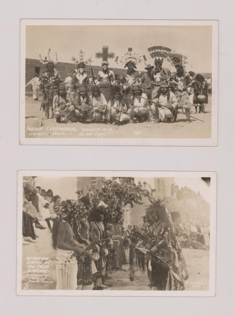 J.R. Willis Hopi Real Photo Postcards (2): Two J.R. Willis Hopi real photo postcards. VG-EX/EX. Condition report provided as an opinion only and is no guarantee. Buyer must view photos or scans and make their own determination of condition. Pr