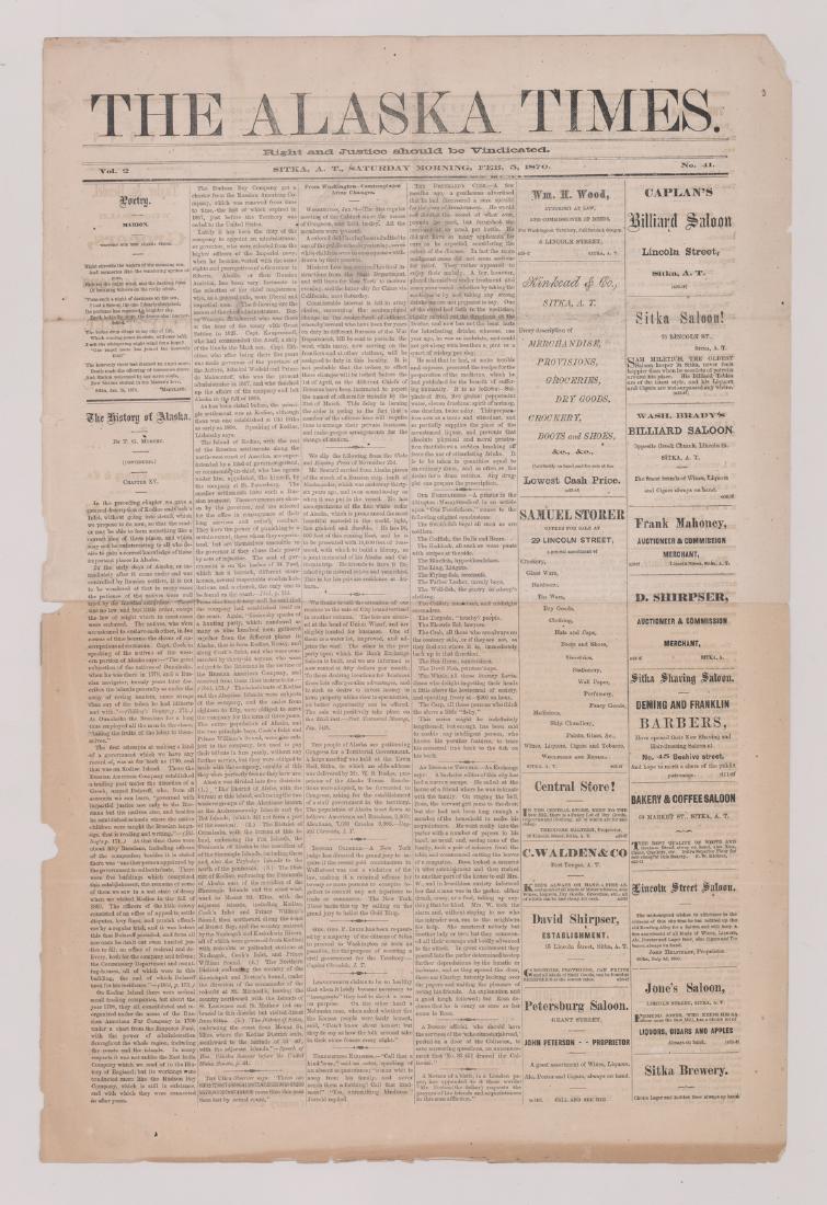 The Alaska Times Newspaper February 5, 1870