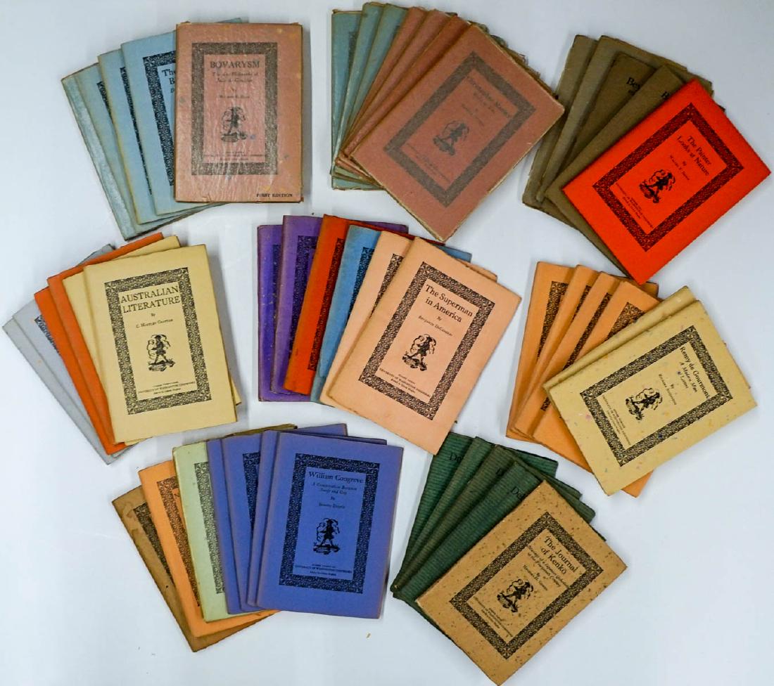 Fifty University of Washington Chapbooks: Group of fifty University of Washington Chapbooks. Includes: Debunking Science; Julien Benda and the New Humanism; Beyond Tragedy and more. Measure 7.5" x 5.25". Provenance: Estate of Russell Johanson