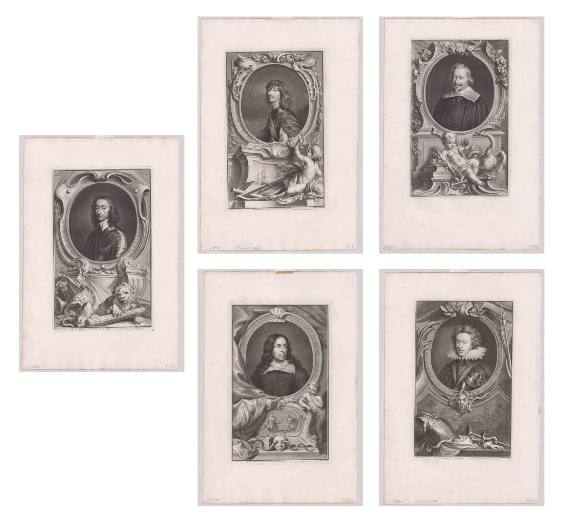 Circa Heads of Illustrious Persons GB (4): Circa 1743 Heads of Illustrious Persons of Great Britain by Thomas Birch. Printed for Knapton, London. Includes portrait engravings with tissue guard and bios for John Pym, Algernon Percy, John Therlo