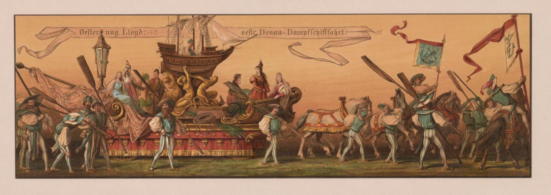 1879 German 'Ship Builders' Color Lithograph (1 of 2)