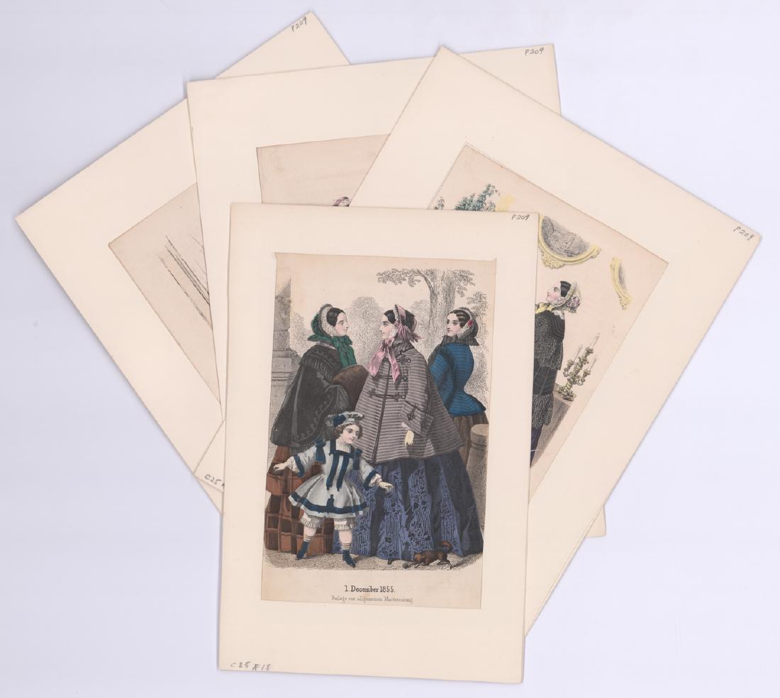 19th Century French Fashion Prints w/Children [5] (1 of 4)
