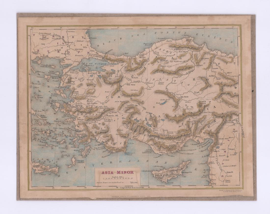 1838 Antique Color Map Asia Minor (1 of 1)
