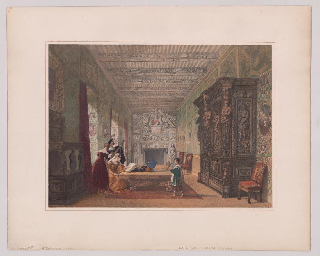 Ca.1840 'Le Salon Fontainbleau' by Muller Print (1 of 1)