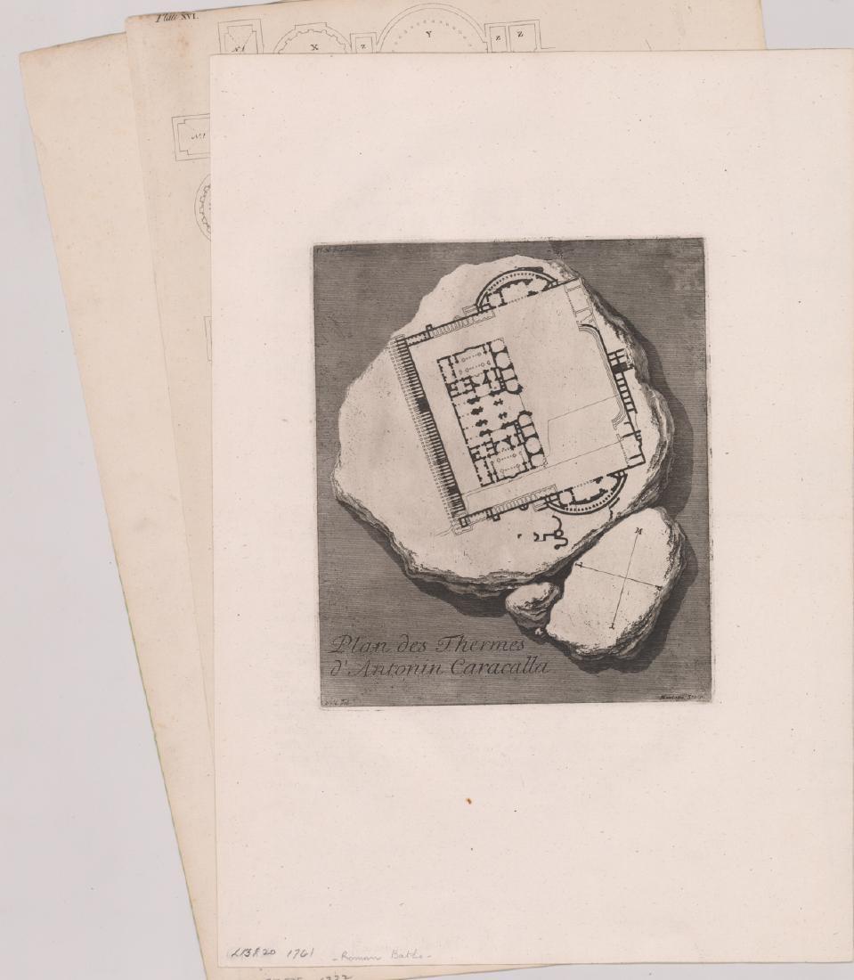 Ca.1760's/1770's Plates 'The Baths of the Romans' (1 of 4)