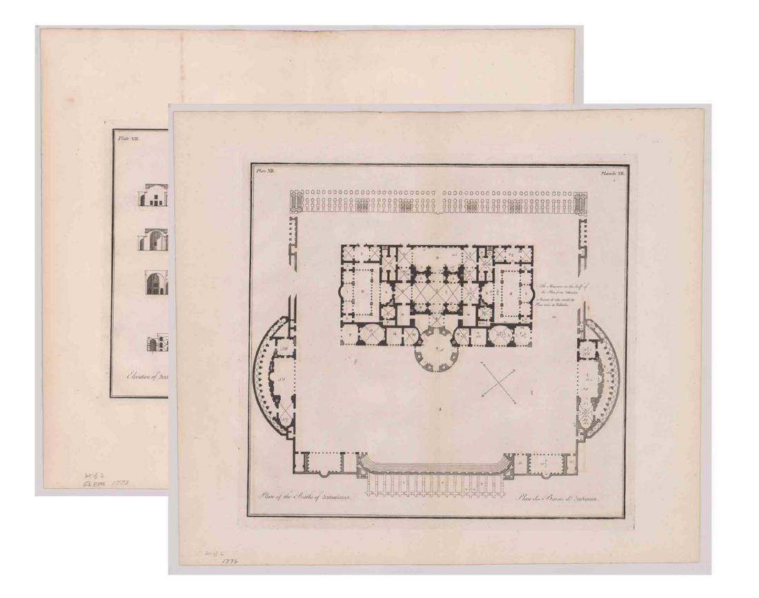Ca.1770s Plates 'The Baths of the Romans' (1 of 3)