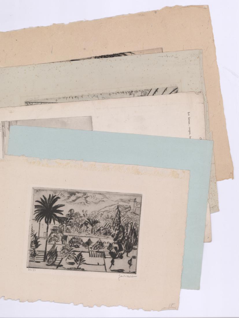 Joseph Hecht Group of Etchings (5): Joseph Hecht (Polish 1891 - 1951), group of five etchings. All pencil signed 'Joseph Hecht' lower right. The smallest measures 6.125-in. x 8.5-in. image size, 11-in. x 15.75-in. sheet size. The larges