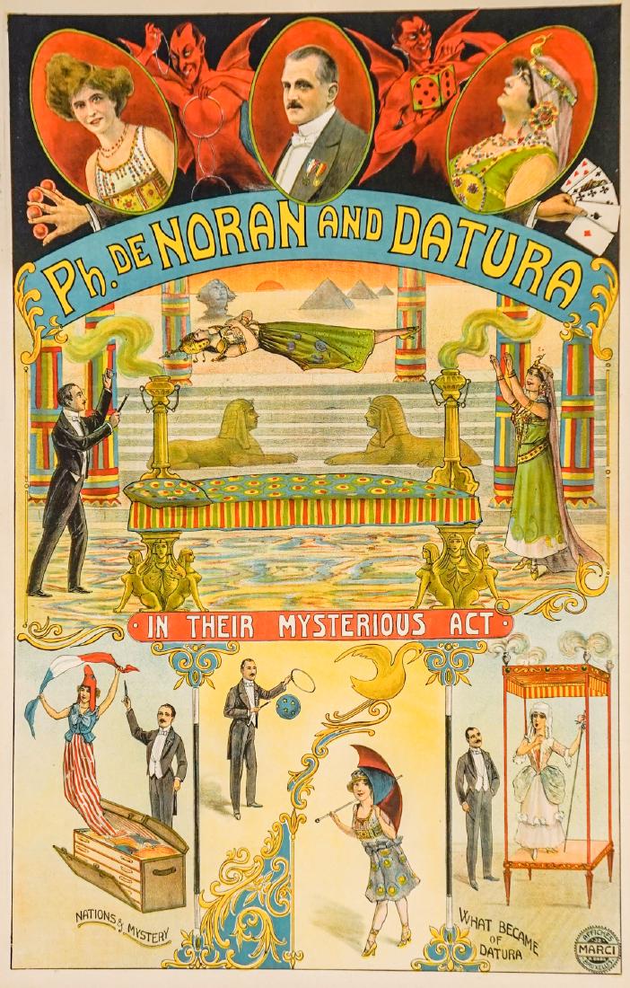 Ph. De Noran And Datura Magic Show Poster, Ca.1910 (1 of 4)