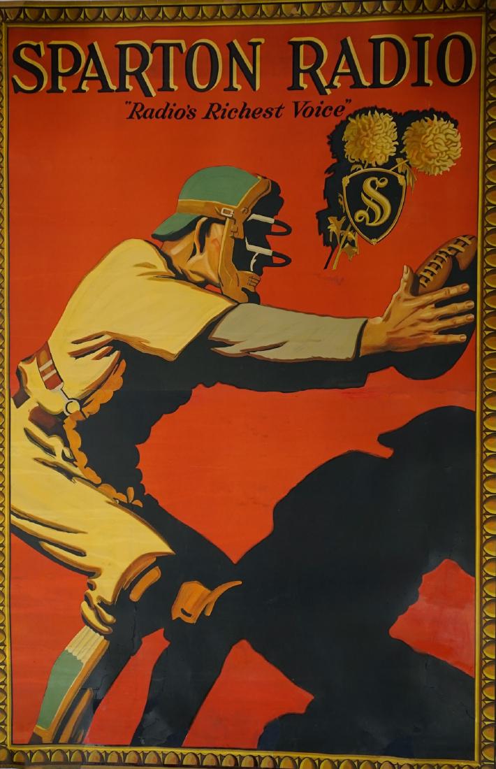 Sparton Radio Baseball Poster, Circa 1930's (1 of 8)