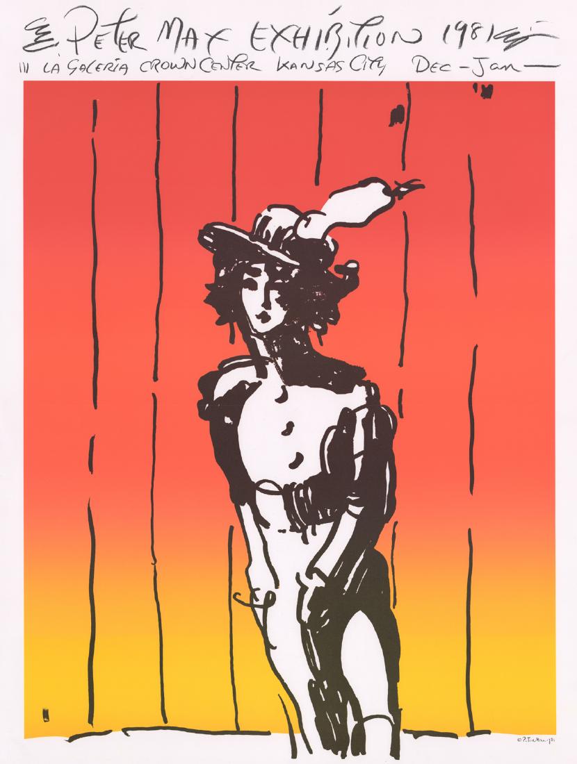 Peter Max Color Lithograph Auction Poster 1981 (1 of 4)