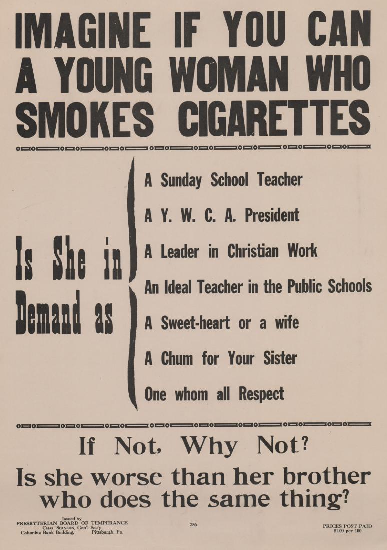 Temperance Movement Poster Aimed at Young Women (1 of 4)