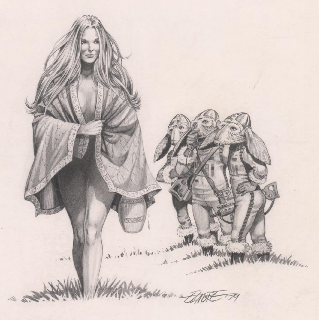 Larry Elmore (born 1948) Original Pencil Drawing (1 of 4)