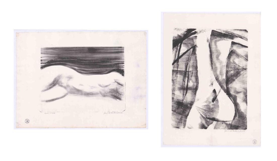 John S deMartelly Stone Lithographs [2] (1 of 3)