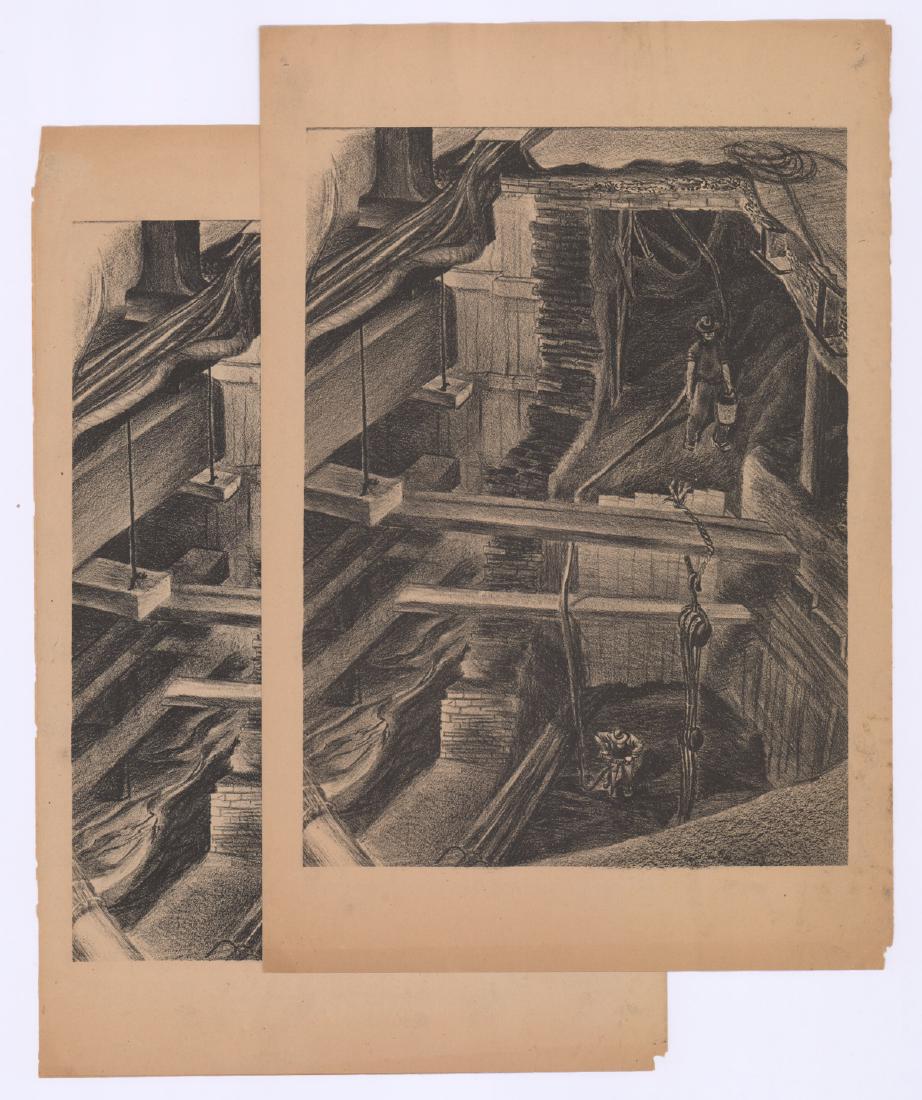 Two WPA Era Lithographs from the E/O Ted Wahl (1 of 3)