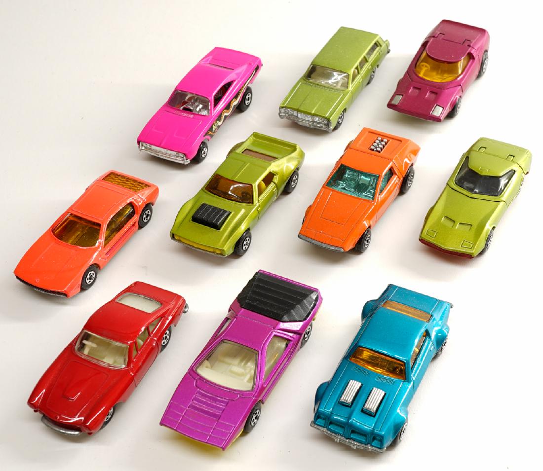 Matchbox Lesney Vehicles Near Mint (10): Matchbox Lesney group of (10) vehicles. All are EX+/NrMt to NrMt/Mt. One owner, these were purchased as collectibles by the consignor and not a toy. These have been handled only a few times. Condition