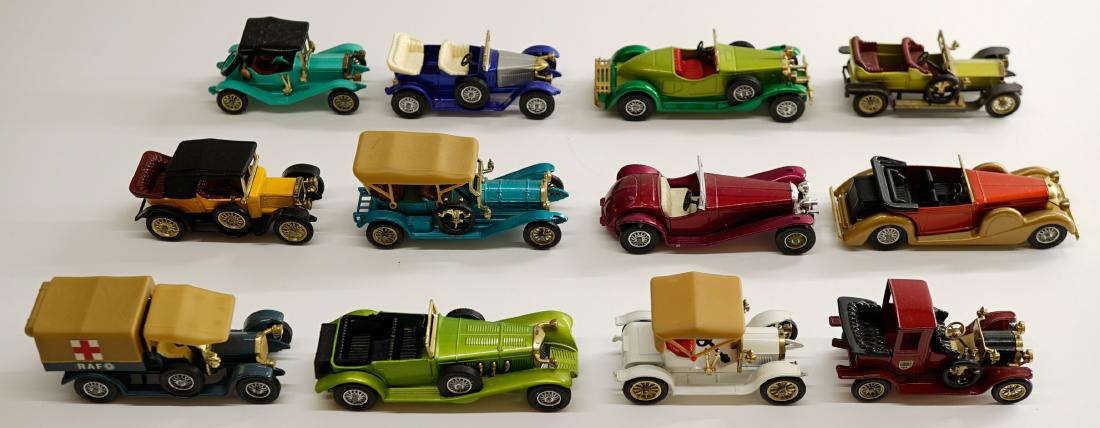 Matchbox Lesney Models of Yesteryear (12): Matchbox Lesney Models of Yesteryear group of (12) vehicles. All are EX+/NrMt to NrMt/Mt. One owner, these were purchased as collectibles by the consignor and not a toy. These have been handled only a