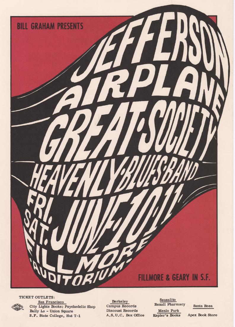 Jefferson Airplane Poster BG-10 2nd Printing (1 of 5)