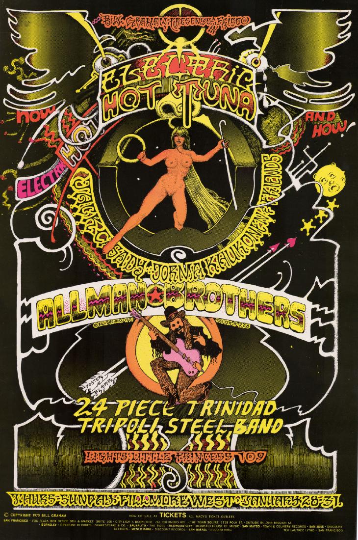 Hot Tuna Allman Brothers Fillmore Poster BG-268 (1 of 5)