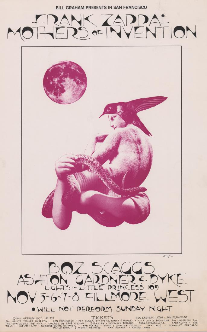 1970 Bill Graham Fillmore West Poster BG-255 (1 of 5)