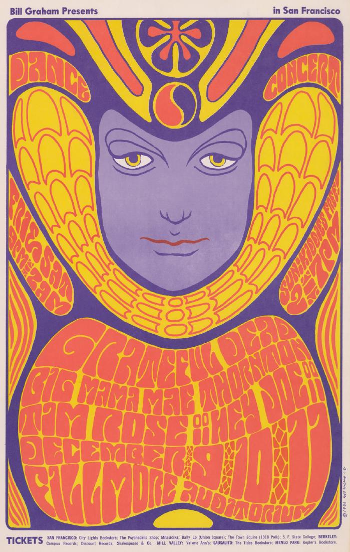 1966 Grateful Dead Bill Graham Fillmore Poster (1 of 4)