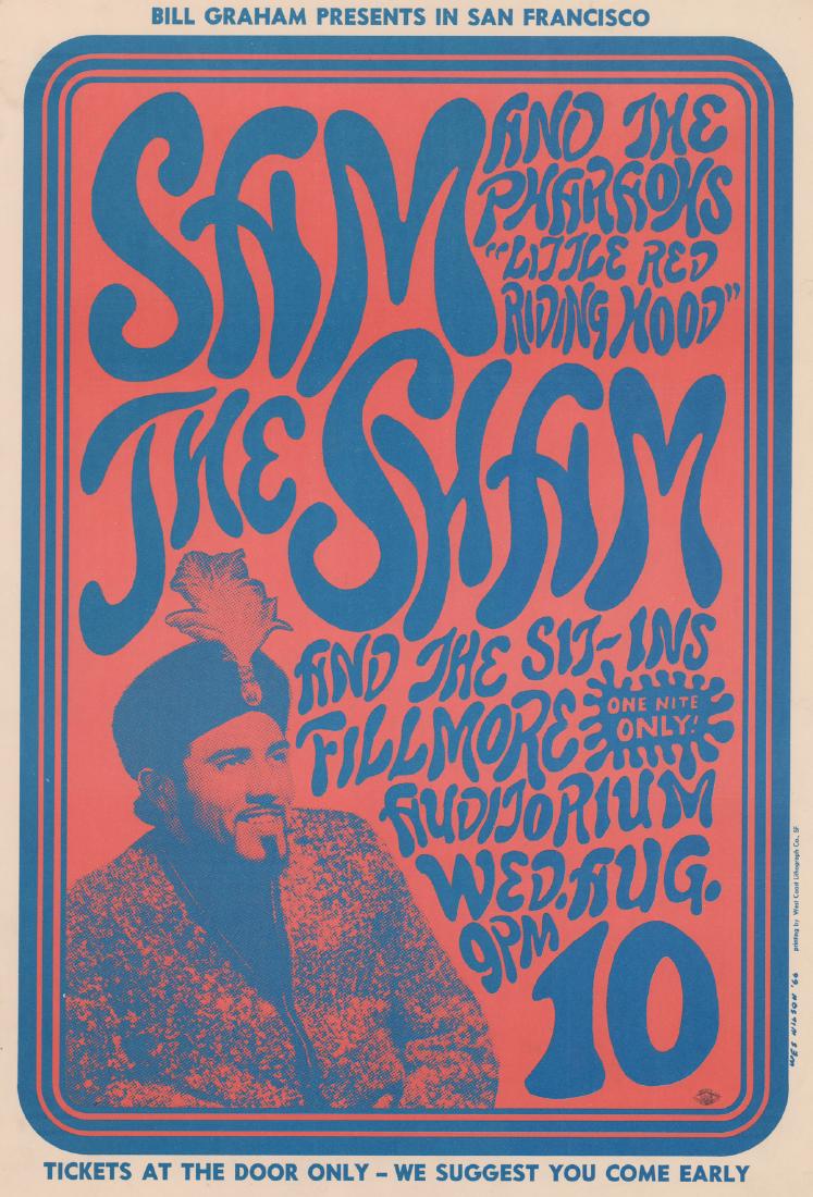 1966 Bill Graham Fillmore Poster Sam The Sham (1 of 4)