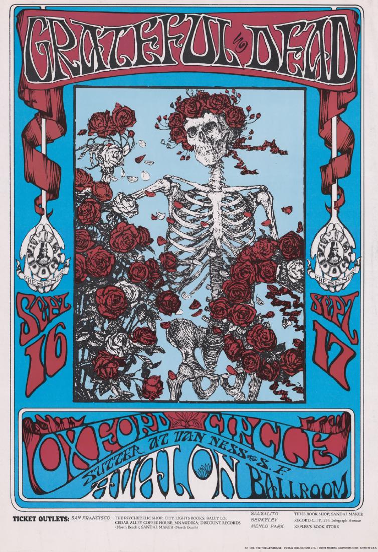 1977 Grateful Dead Skeleton and Rose Portal Poster (1 of 5)