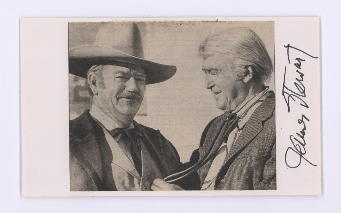 Jimmy Stewart Signed Index Card Beckett COA (1 of 2)