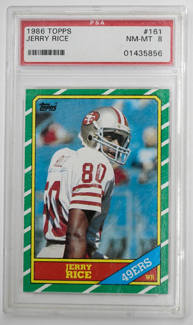 1986 Jerry Rice Topps #161 PSA NM-MT 8 (1 of 2)