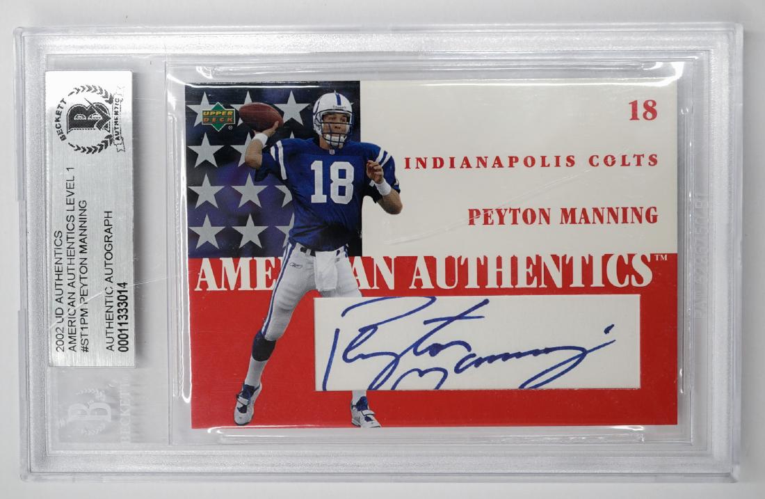 2002 Peyton Manning Signed Insert Card (1 of 2)