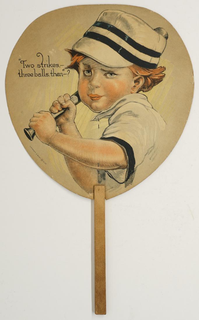 Baseball-Themed Paper Advertising Fan (1 of 2)