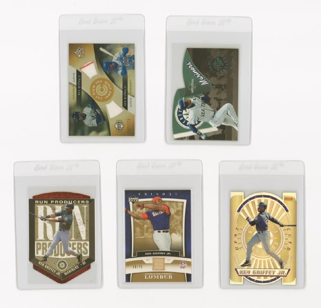 Ken Griffey, Jr. Game-Used and Insert Cards (5) (1 of 2)
