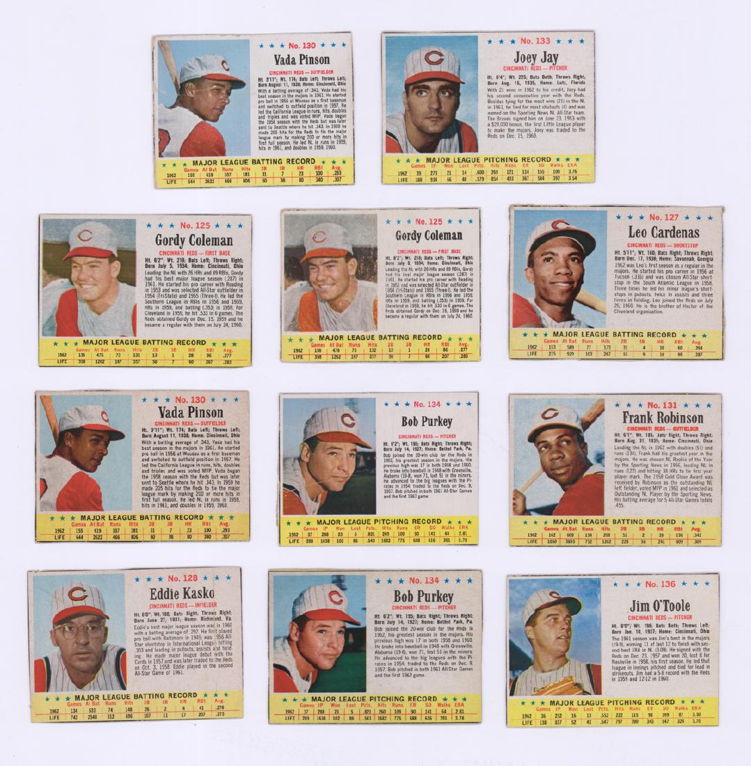 [3] Jell-O and [8] Post Cereal Baseball Cards 1963 (1 of 2)