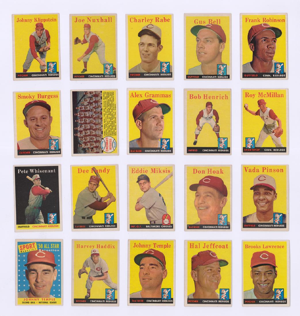 1958 Topps Cincinnati Reds Cards (20) (1 of 2)