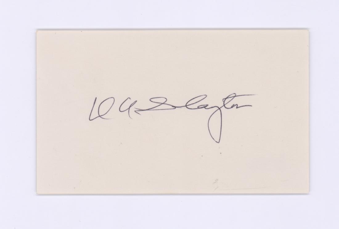 Deke Slayton Signed Index Card Beckett COA (1 of 2)