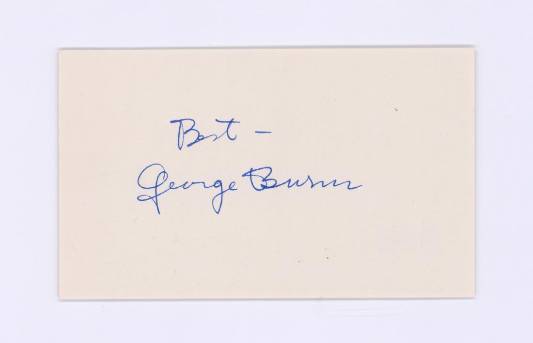 George Burns Signed Index Card BAS COA (1 of 2)