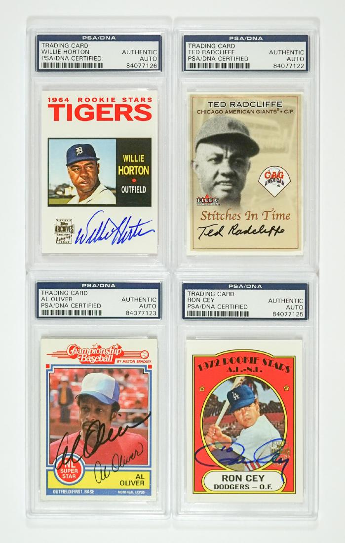 Four Autographed Baseball Cards PSA/DNA (1 of 2)