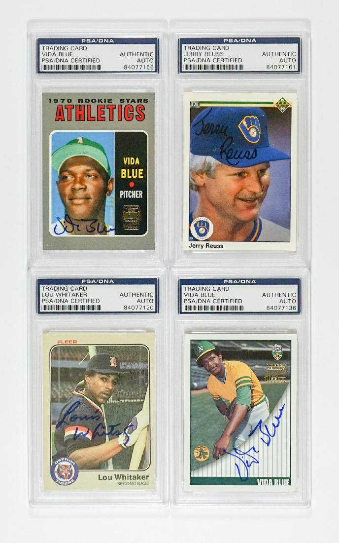 Four Autographed Baseball Cards PSA/DNA (1 of 2)
