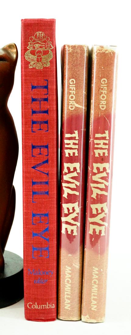 The Evil Eye; Gifford and Maloney (3): The Evil Eye; group of three. Includes: 1) The Evil Eye edited by Clarence Maloney. Columbia University Press, New York 1976. Red cloth. Owner name front endsheet. 335 pp. Measures 9.25 in. x 6.25 in.