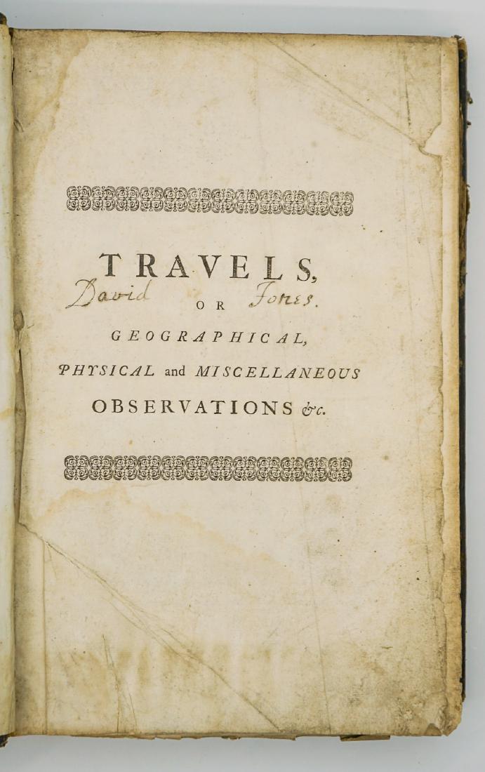 Travels of Barbary and The Levant by Shaw 1738: Travels, or Observations Relating to Several Pats of Barbary and The Levant by Thomas Shaw, D. D. 1738 first edition. Printed at the Theatre, Oxford. Half Title (owner name), Title (owner name), 2 lea
