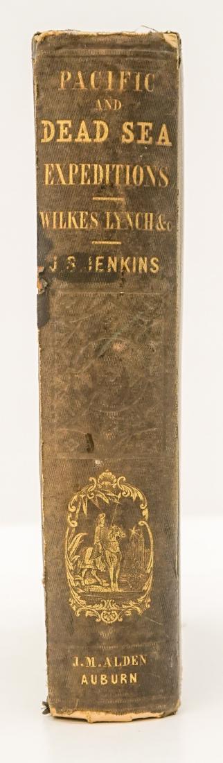 US Exploring Squadron; Wilkes 1850: Voyage of the U. S. Exploring Squadron, Commanded by Captain Charles Wilkes. Pacific and Dead Sea. 1850. Illustrated. James M. Alden. Auburn, New York. 517 pp. plus ads. Measures 9.375 in. x 6.25 in.