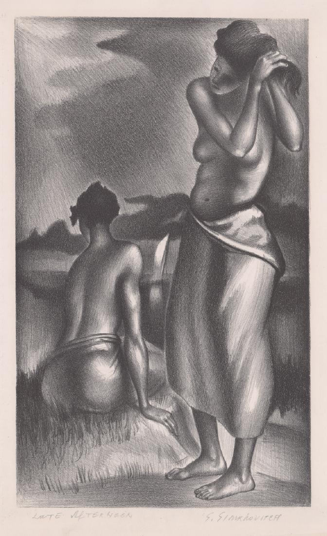 Simka Simkhovitch Lithograph [WPA, Women Bathing] (1 of 5)