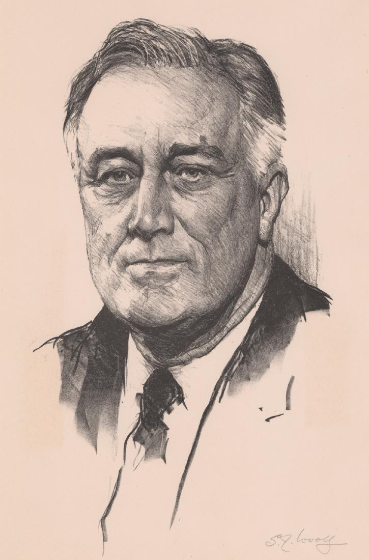 Samuel J Woolf Signed Litho [Franklin D Roosevelt] (1 of 4)
